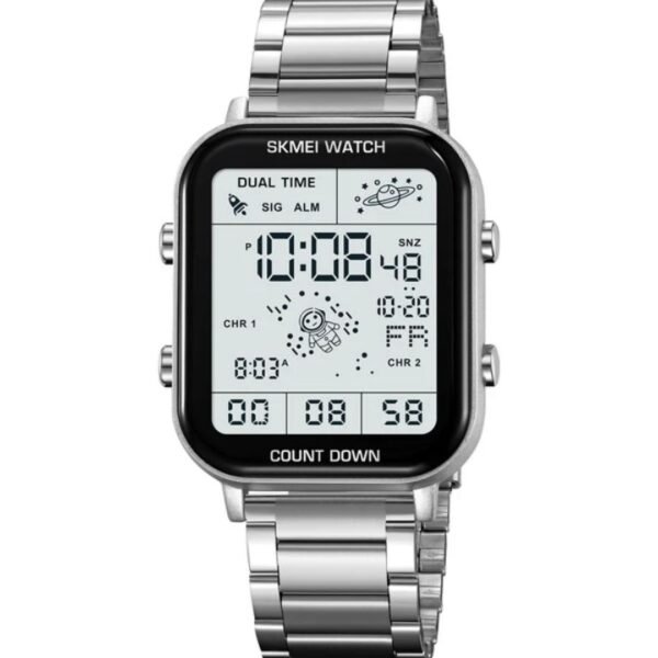 SKMEI 2301 Men's Stainless Steel Multifunctional Digital Sports Watch